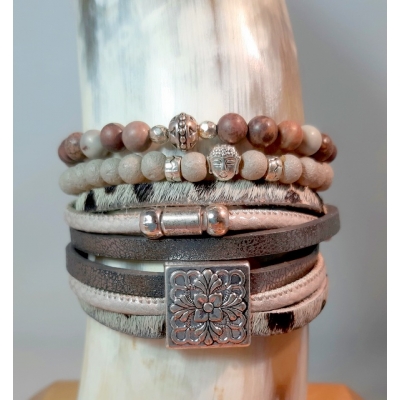 vacht leren wikkel armband vacht leren wikkel armband